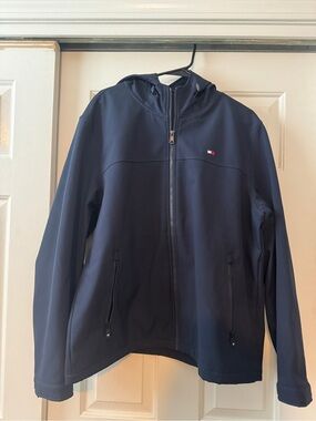 Tommy Hilfiger Navy Hooded Softshell Jacket